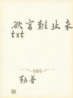 欲言难止未删减txt