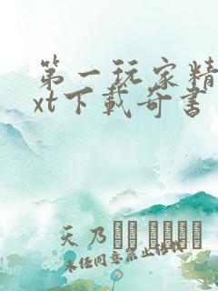 第一玩家精校txt下载奇书网