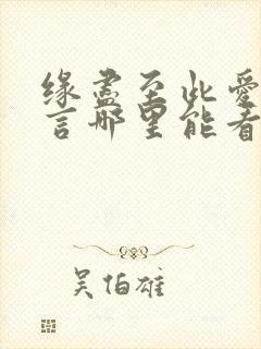 缘尽至此爱不再言哪里能看