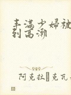 丰满少妇被躁爽到高潮