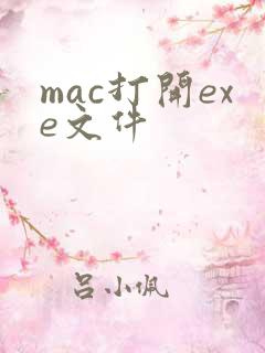 mac打开exe文件