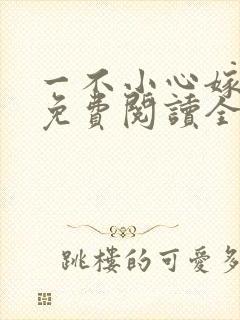 一不小心嫁总裁免费阅读全文