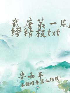 武唐第一风流纨绔精校txt