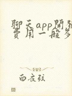 聊天app开发费用一般多少钱