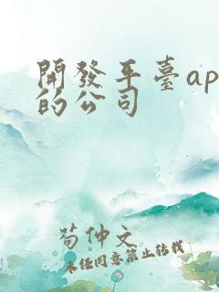 开发平台app的公司