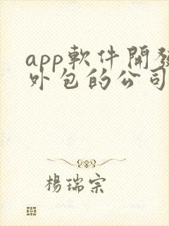 app软件开发外包的公司
