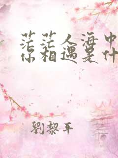 茫茫人海中能和你相遇是什么歌 茫茫人海中能和你相遇是什么歌