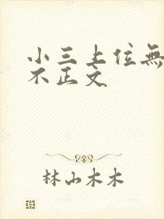 小三上位无三观不正文