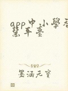app中小学智慧平台