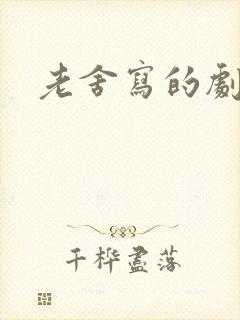 老舍写的剧本