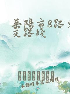 岳阳市8路车公交路线