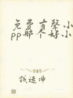 免费有声小说app哪个好小说