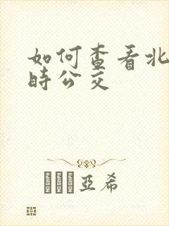 如何查看北京实时公交