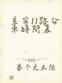 阜宁11路公交车时间表