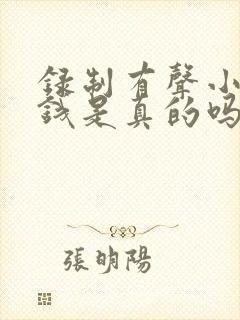 录制有声小说赚钱是真的吗 录制有声小说赚钱是真的吗