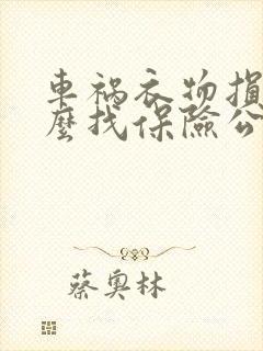 车祸衣物损失怎么找保险公司理赔