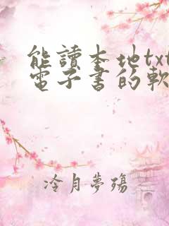能读本地txt电子书的软件