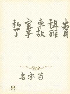 私家车租出去出了事故谁负责