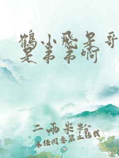 鹤小飞是哥哥还是弟弟啊 鹤小飞是哥哥还是弟弟啊