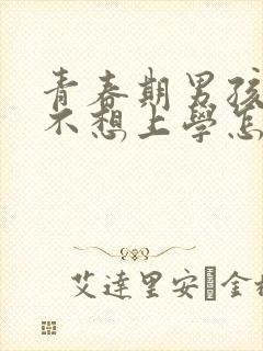青春期男孩叛逆不想上学怎么管教