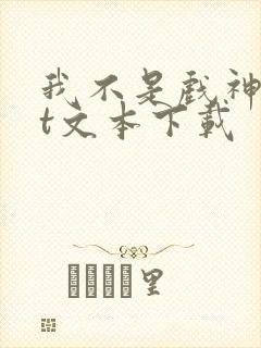 我不是戏神txt文本下载