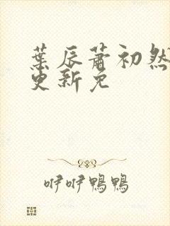 叶辰萧初然最新更新免