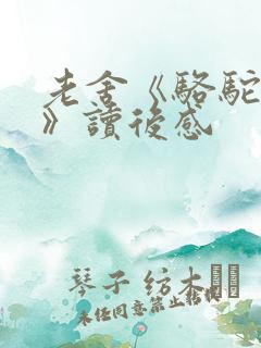 老舍《骆驼祥子》读后感