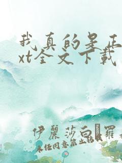 我真的是正派txt全文下载