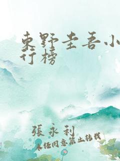 东野圭吾小说排行榜