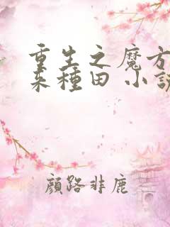 重生之魔方空间来种田 小说