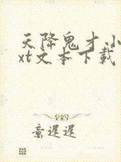 天降鬼才小说txt文本下载