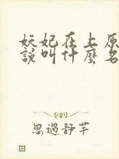 妖妃在上原著小说叫什么名字