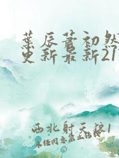 叶辰萧初然刚刚更新最新2173章