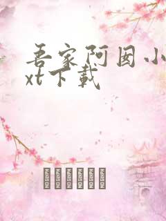 吾家阿囡小说txt下载