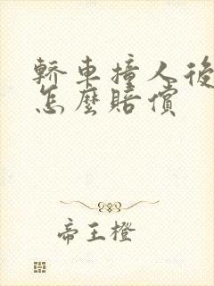 轿车撞人后全责怎么赔偿