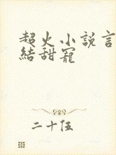 超火小说言情完结甜宠