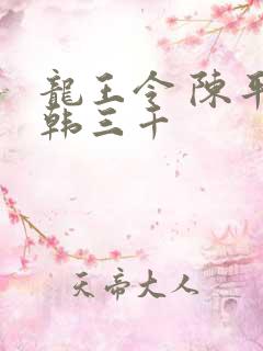 龙王令 陈平 韩三千