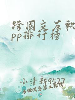 跨国交友软件app排行榜