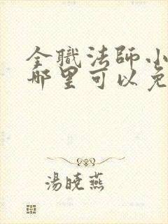 全职法师小说在哪里可以免费阅读