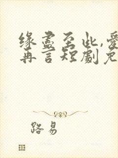 缘尽至此,爱不再言短剧免费观看