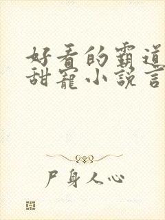好看的霸道总裁甜宠小说言情