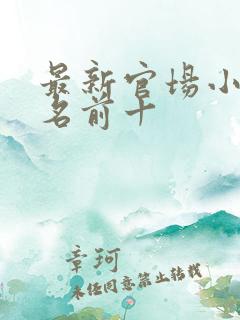 最新官场小说排名前十 最新官场小说排名前十