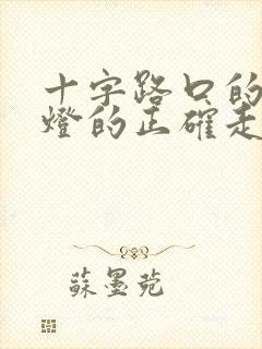 十字路口的红绿灯的正确走法 十字路口的红绿灯的正确走法