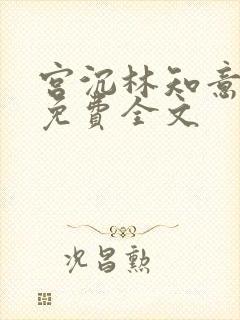 宫沉林知意小说免费全文