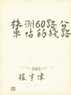 株洲60路公交车站的线路