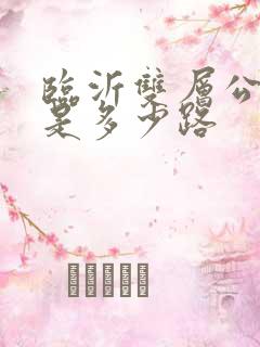 临沂双层公交车是多少路