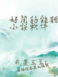 好用的能听书的小说软件