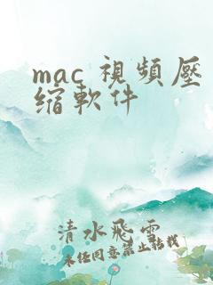 mac 视频压缩软件