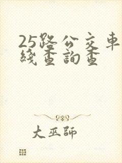 25路公交车路线查询查