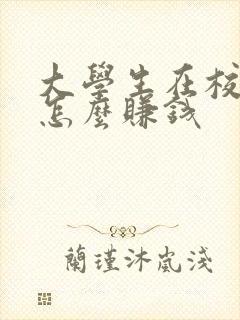 大学生在校期间怎么赚钱